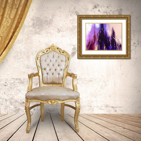 Iridescent Light Gold Ornate Wood Framed Art Print with Double Matting by Storms, Alyson