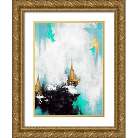 Parallel Gold 1 Gold Ornate Wood Framed Art Print with Double Matting by Storms, Alyson