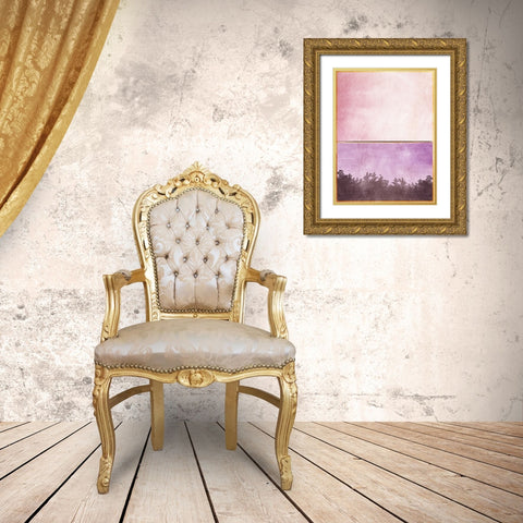 Pink and Yellow 1 Gold Ornate Wood Framed Art Print with Double Matting by Storms, Alyson