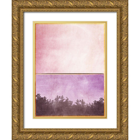 Pink and Yellow 1 Gold Ornate Wood Framed Art Print with Double Matting by Storms, Alyson