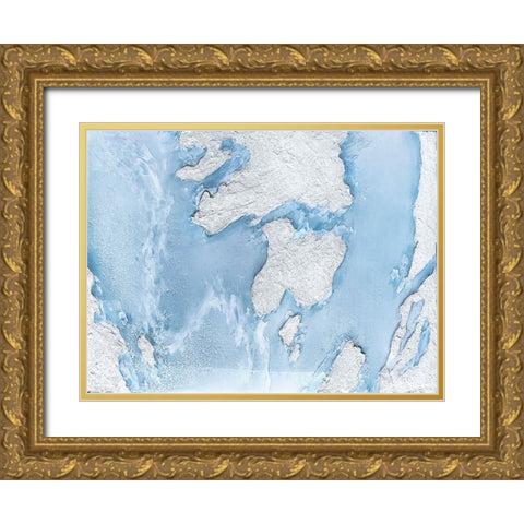 Puget Sound Frost Gold Ornate Wood Framed Art Print with Double Matting by Storms, Alyson