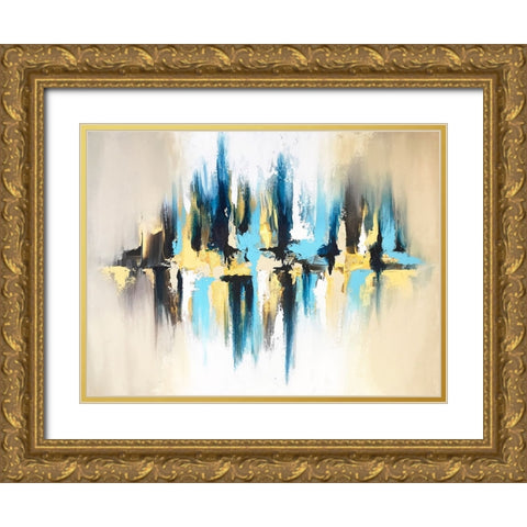 Rain Reflection Gold Ornate Wood Framed Art Print with Double Matting by Storms, Alyson