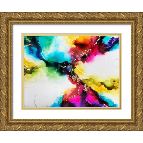 Rainbow Gold Gold Ornate Wood Framed Art Print with Double Matting by Storms, Alyson