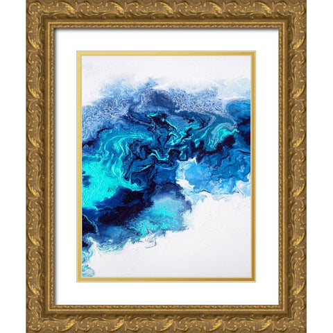 Rainbow Smoke 1 Gold Ornate Wood Framed Art Print with Double Matting by Storms, Alyson