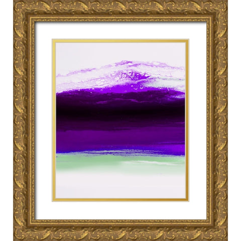 Rainbow Wave 1 Gold Ornate Wood Framed Art Print with Double Matting by Storms, Alyson