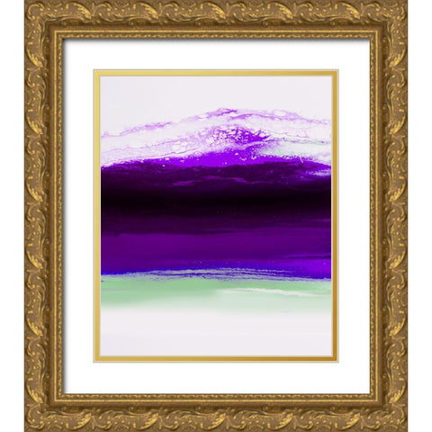 Rainbow Wave 3 Gold Ornate Wood Framed Art Print with Double Matting by Storms, Alyson