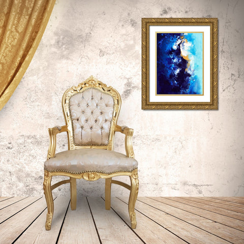 Riverbed Gold Ornate Wood Framed Art Print with Double Matting by Storms, Alyson