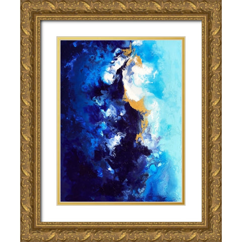 Riverbed Gold Ornate Wood Framed Art Print with Double Matting by Storms, Alyson