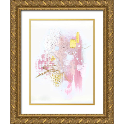 Rose and Gold Light 2 Gold Ornate Wood Framed Art Print with Double Matting by Storms, Alyson