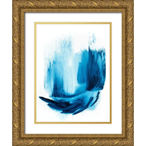 Royalblue 1 Gold Ornate Wood Framed Art Print with Double Matting by Storms, Alyson