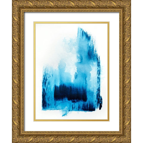 Royalblue 2 Gold Ornate Wood Framed Art Print with Double Matting by Storms, Alyson