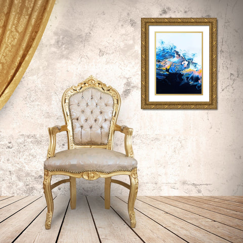 Starburst Wave Gold Ornate Wood Framed Art Print with Double Matting by Storms, Alyson