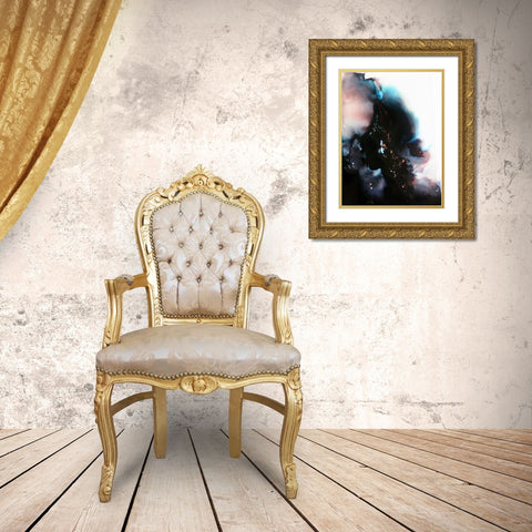 Stardust Gold Ornate Wood Framed Art Print with Double Matting by Storms, Alyson