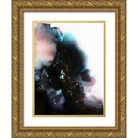 Stardust Gold Ornate Wood Framed Art Print with Double Matting by Storms, Alyson