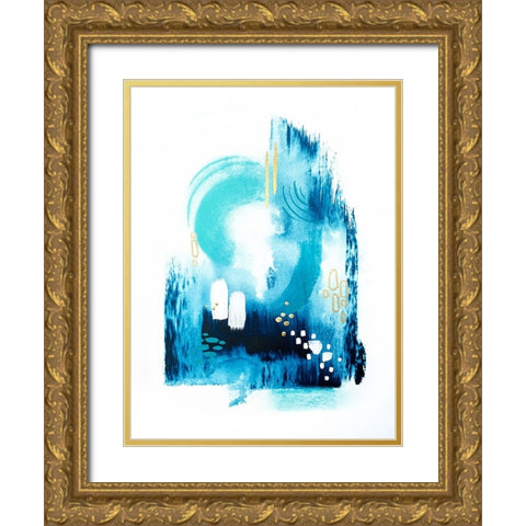 Trident Seas 3 Gold Ornate Wood Framed Art Print with Double Matting by Storms, Alyson