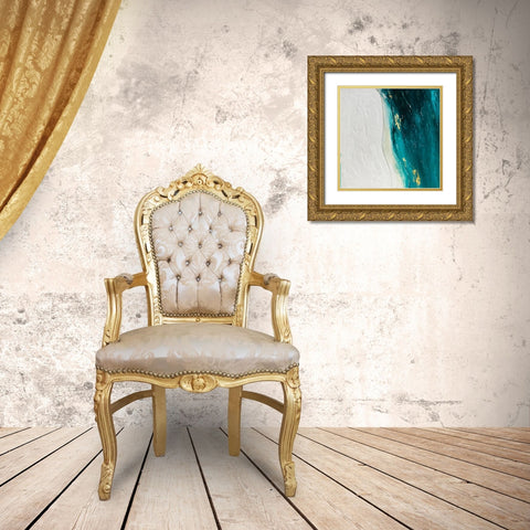 Verdant Sands Gold Ornate Wood Framed Art Print with Double Matting by Storms, Alyson