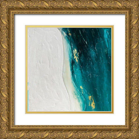 Verdant Sands Gold Ornate Wood Framed Art Print with Double Matting by Storms, Alyson
