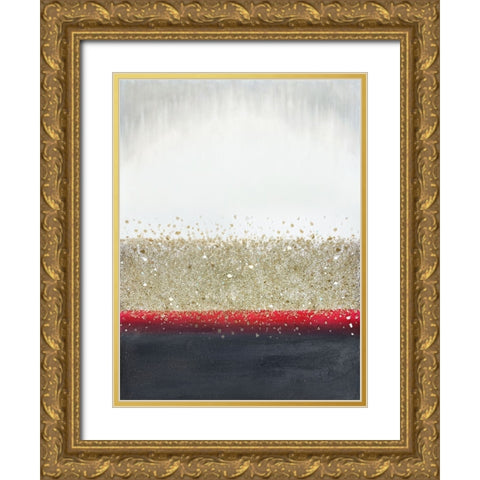 Volcano Sparkle Gold Ornate Wood Framed Art Print with Double Matting by Storms, Alyson