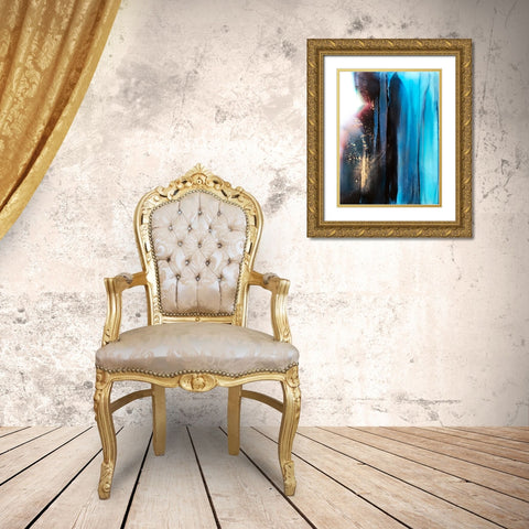 Wishing Well Gold Ornate Wood Framed Art Print with Double Matting by Storms, Alyson