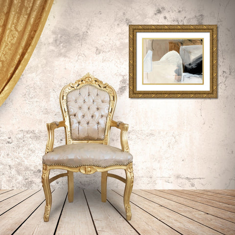 Style Abstract Gold Ornate Wood Framed Art Print with Double Matting by Hobday, Dan