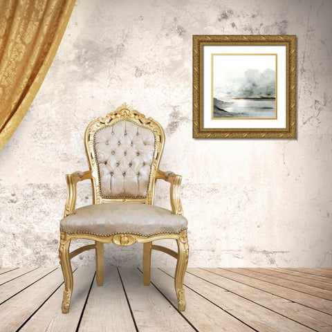 Ebb Gold Ornate Wood Framed Art Print with Double Matting by Hobday, Dan