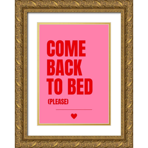 Come Back to Bed Gold Ornate Wood Framed Art Print with Double Matting by Fritsch, Athene