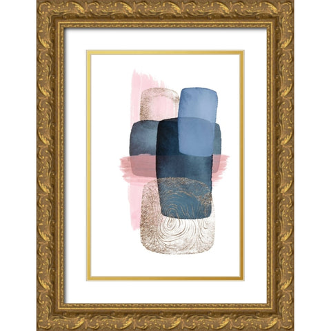 Monday blues-2 Gold Ornate Wood Framed Art Print with Double Matting by Ann Moss, Sally