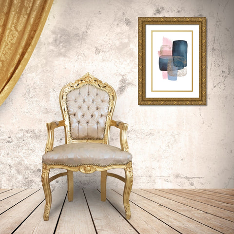 Monday blues-1 Gold Ornate Wood Framed Art Print with Double Matting by Ann Moss, Sally