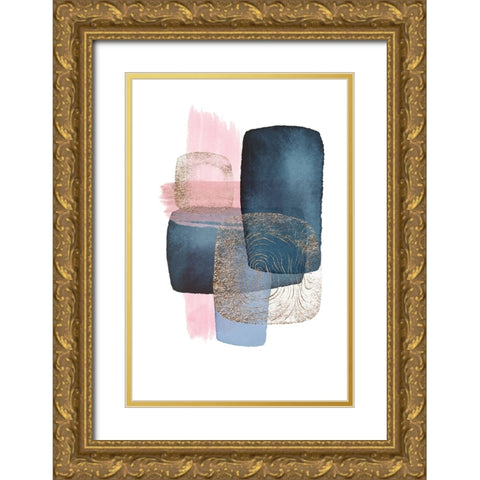 Monday blues-1 Gold Ornate Wood Framed Art Print with Double Matting by Ann Moss, Sally