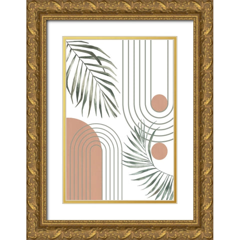 Botanical Bohemian-2 Gold Ornate Wood Framed Art Print with Double Matting by Ann Moss, Sally