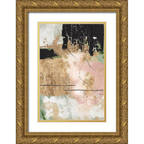 Chaos in Bloom-3 Gold Ornate Wood Framed Art Print with Double Matting by Ann Moss, Sally
