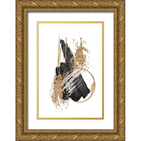 Chaos-3 Gold Ornate Wood Framed Art Print with Double Matting by Ann Moss, Sally