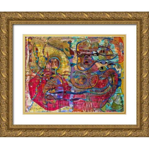 Baby Gold Ornate Wood Framed Art Print with Double Matting by Loebelsohn, Alise