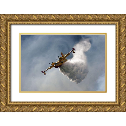 Sky And Water Gold Ornate Wood Framed Art Print with Double Matting by Rigo, Fabrizio