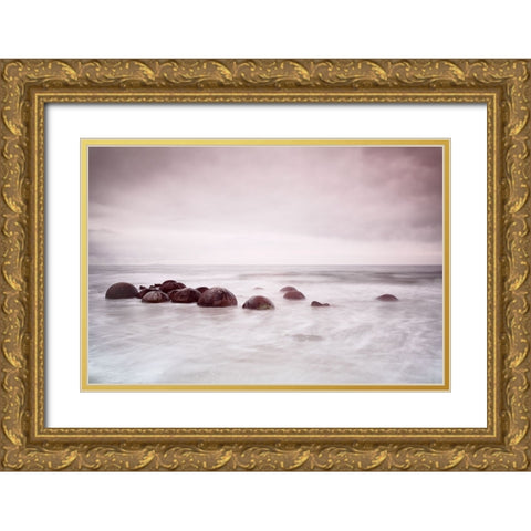 Giant-Marbles Gold Ornate Wood Framed Art Print with Double Matting by Gehrmann, Andre