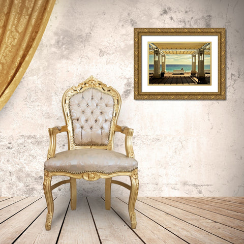Le Macditerranace Gold Ornate Wood Framed Art Print with Double Matting by Schuurmans, Wim