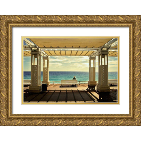 Le Macditerranace Gold Ornate Wood Framed Art Print with Double Matting by Schuurmans, Wim