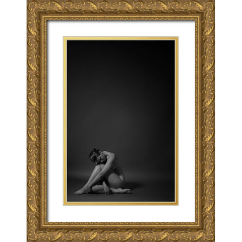 Meredith Gold Ornate Wood Framed Art Print with Double Matting by EC Photography