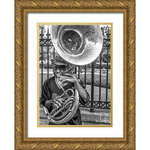 They Say ItS The Sousaphone Players You Have To Look Out For... Gold Ornate Wood Framed Art Print with Double Matting by Cypel, Kirk