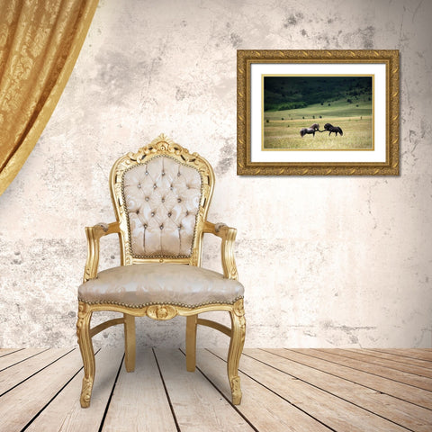 Peace Gold Ornate Wood Framed Art Print with Double Matting by Vidak, Vedran
