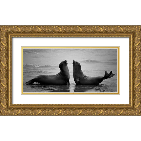 Dating Gold Ornate Wood Framed Art Print with Double Matting by Tjandra, C.S.