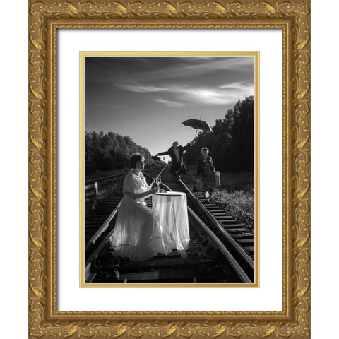 This Crazy World - Ii Gold Ornate Wood Framed Art Print with Double Matting by Dansiga