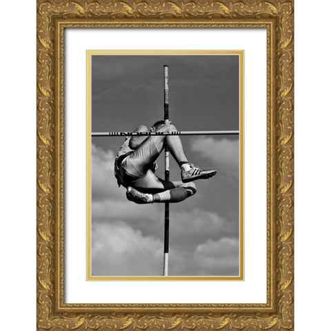 A Cross In The Sky Gold Ornate Wood Framed Art Print with Double Matting by Kravanja, Jure
