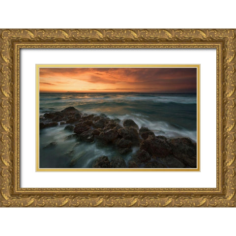 Peroulades... Gold Ornate Wood Framed Art Print with Double Matting by Browko, Krzysztof