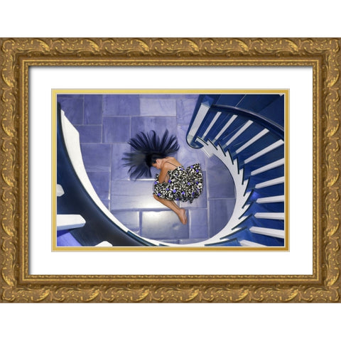 Violet Gold Ornate Wood Framed Art Print with Double Matting by Repelnig, Hans
