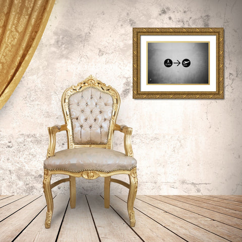 About To Leave Gold Ornate Wood Framed Art Print with Double Matting by Palazon, Paco