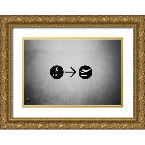 About To Leave Gold Ornate Wood Framed Art Print with Double Matting by Palazon, Paco