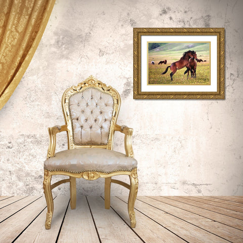 The Game Gold Ornate Wood Framed Art Print with Double Matting by Vidak, Vedran