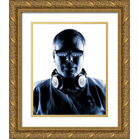 Linel 1 Gold Ornate Wood Framed Art Print with Double Matting by Damsten, Petri