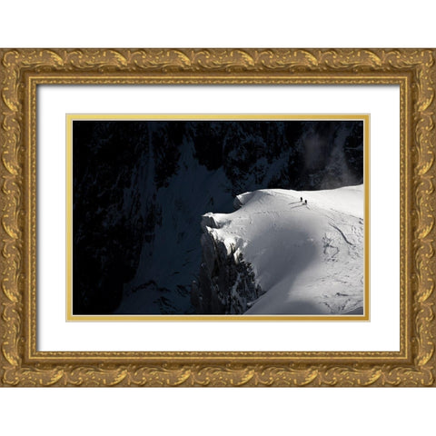 Alpinists Gold Ornate Wood Framed Art Print with Double Matting by Shu, Tristan